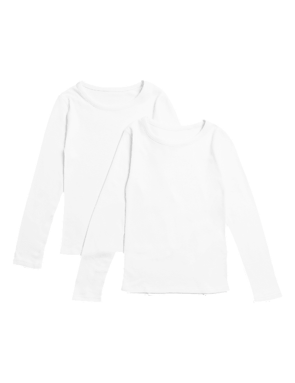 2pk Boys' Thermal Long Sleeve Vests (2-16 Yrs)