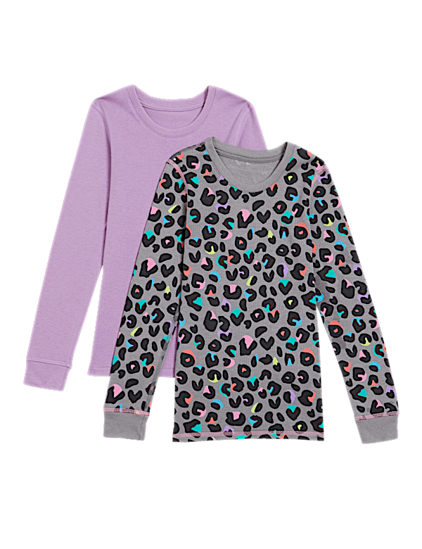 2pk Thermal Leopard Vests (2-16 Yrs)