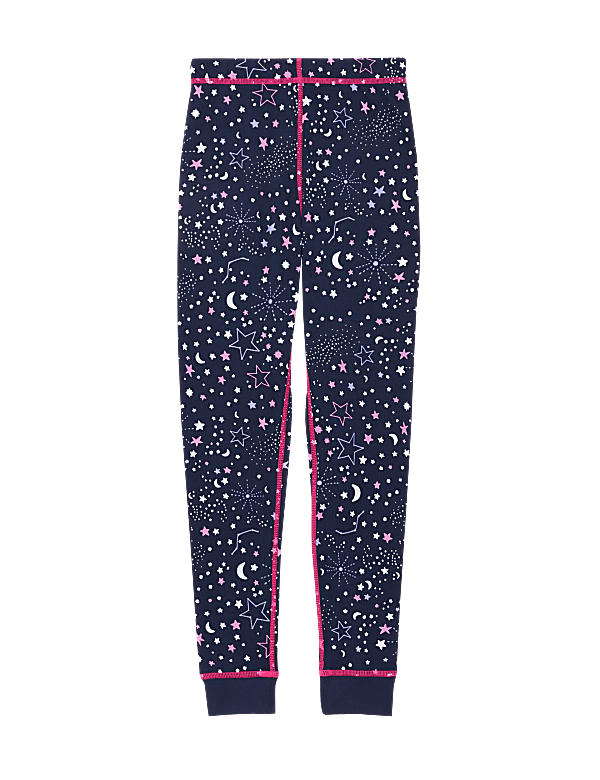 Thermal Cotton Blend Star Leggings