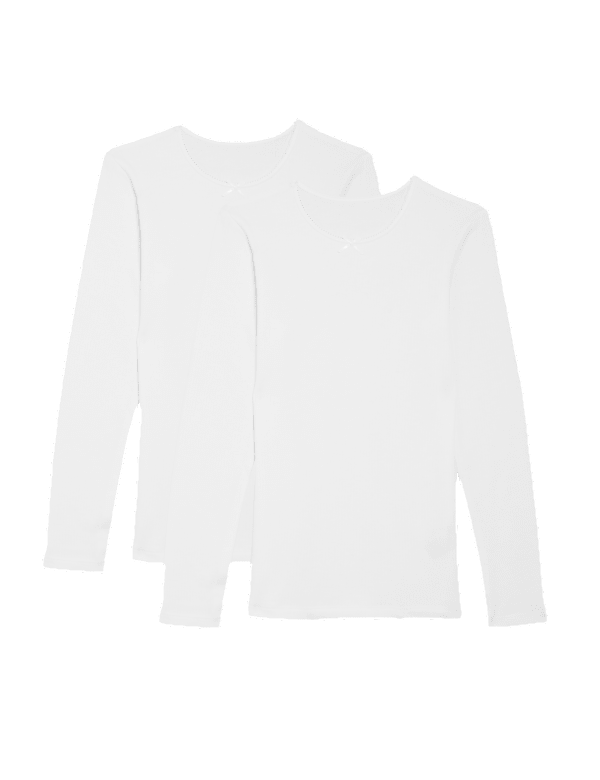 2pk Heatgen™ Thermal Long Sleeve Vests (2-14 Yrs)