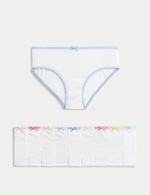 10pk Pure Cotton Knickers (2-16 Yrs) - GR