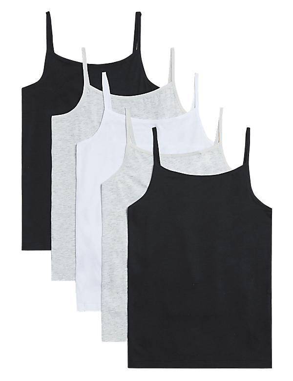5 Pack Cotton Camisoles (2-16 Yrs)