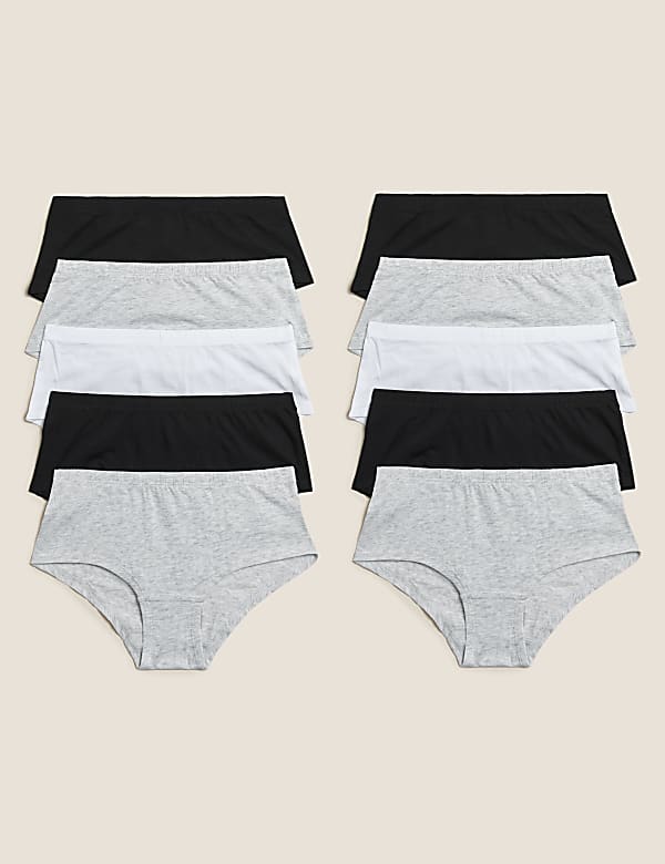 10pk Cotton Rich Shorts (2-16 Yrs) - GR