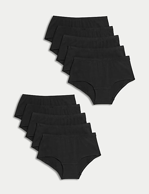 10pk Cotton Rich with Stretch Shorts (2-16 Yrs)