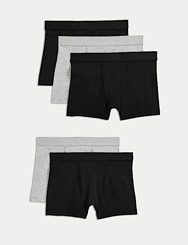 5pk Cotton with Stretch Trunks (5-16 Yrs) - MV