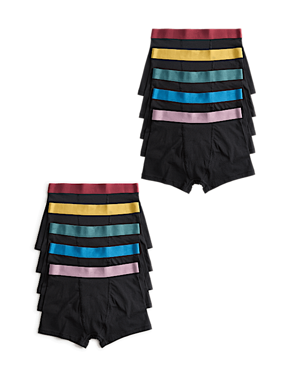10 Pack Cotton Rich Trunks (5-16 Yrs)