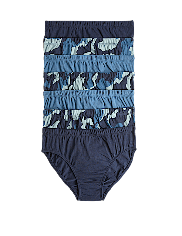 7 Pack Pure Cotton Camo Briefs (18 Mths-16 Yrs)