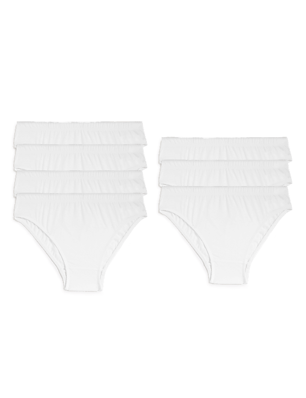 7P Plain Briefs White (2-14 Yrs)