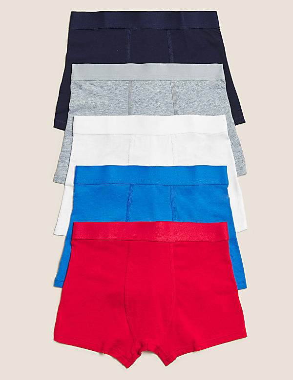 5 Pack Cotton Rich Trunks (2-16 Yrs)
