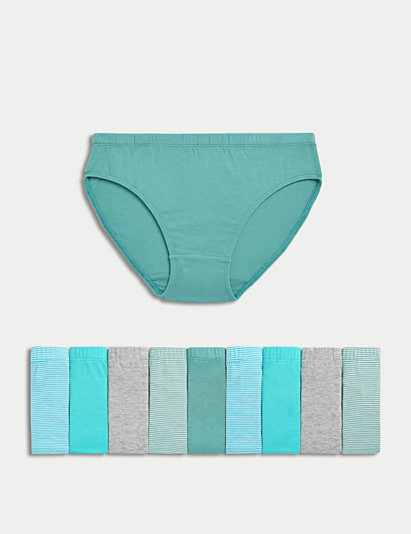 Lot de 10 slips 100 coton du 2 au 14 ans MULTI Briefs M S CH