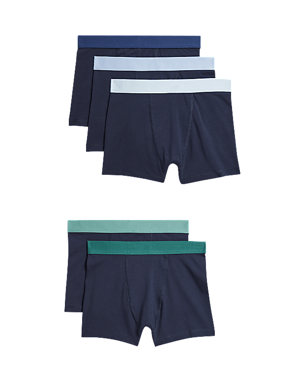 5pk Cotton with Stretch Trunks (5-16 Yrs)