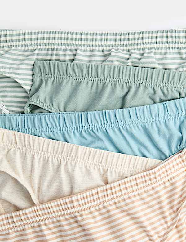 10 Pack Pure Cotton Stripes & Solids Briefs (2-14 Yrs)