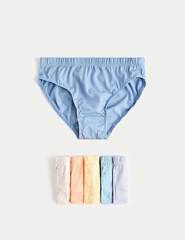 10pk Pure Cotton Core Brights Briefs (2-14 Yrs) - AT
