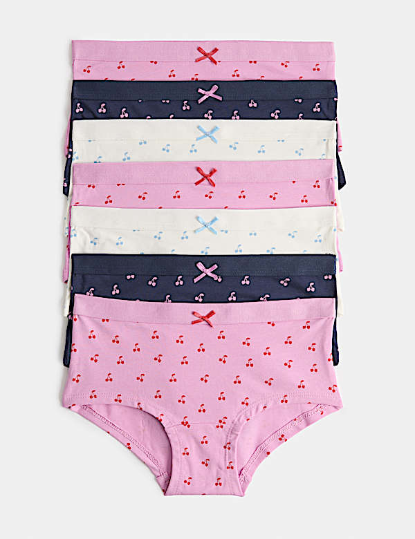 7 Pack Cotton Rich Cherry Shorts (5-16 Yrs)