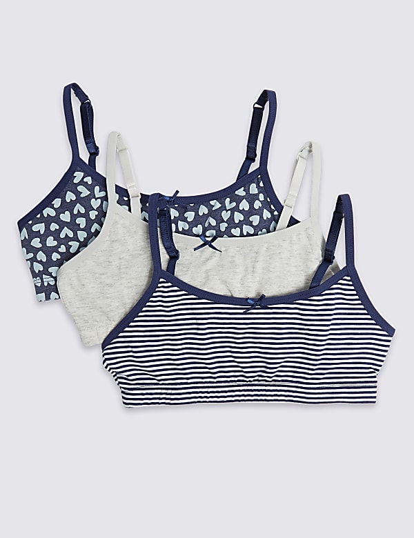3 Pack Cropped Tops with Stretch (6-16 Years)
