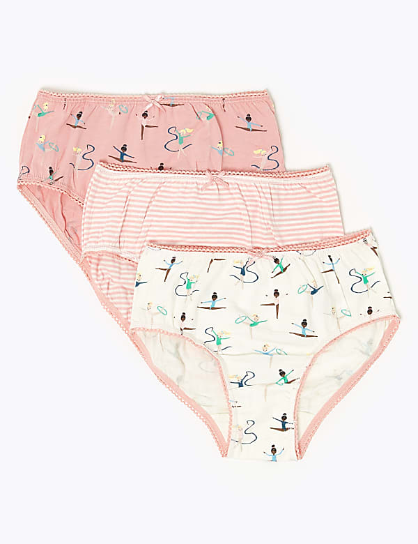 7 Pack Cotton Ballet Knickers (2-16 Yrs)