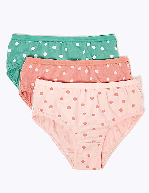 7 Pack Cotton Spotty Knickers (2-16 Yrs)