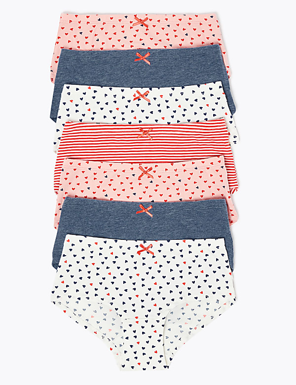 7 Pack Heart Shorts (2-16 Yrs)