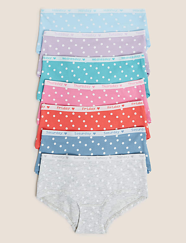 7pk Cotton Days of the Week Shorts (2-16 Yrs)