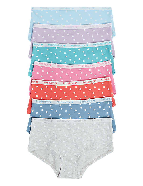 7pk Cotton Days of the Week Shorts (2-16 Yrs)