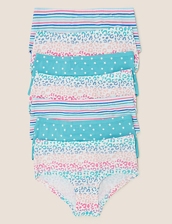 7pk Cotton with Stretch Patterned Shorts (2-16 Yrs)