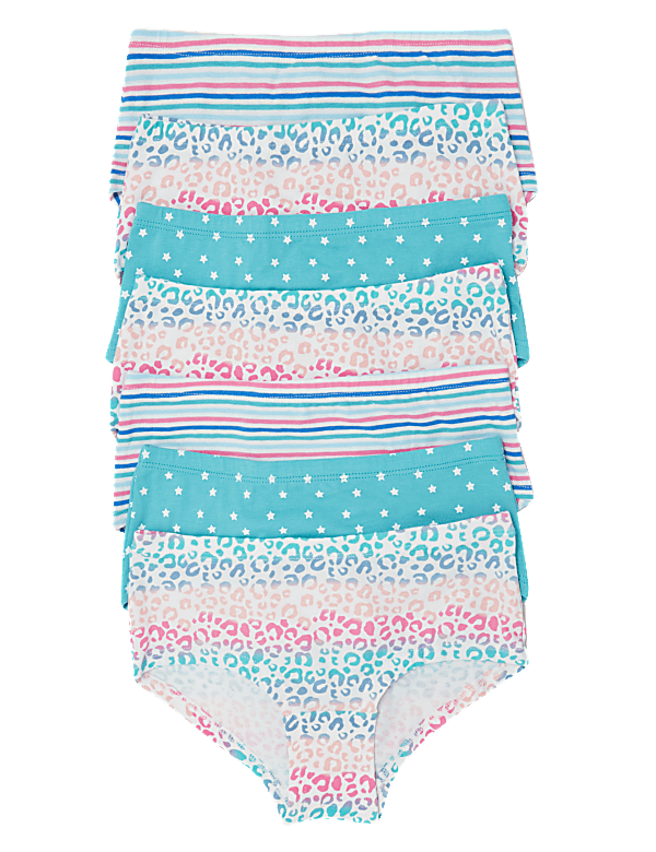 7pk Cotton with Stretch Patterned Shorts (2-16 Yrs)