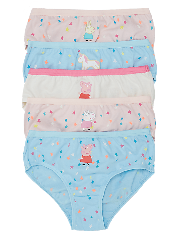 5pk Pure Cotton Peppa Pig™ Knickers (2-10 Yrs)