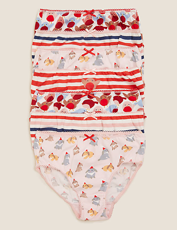 7pk Cotton with Stretch Robin Knickers (2-16 Yrs)