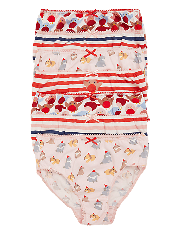 7pk Cotton with Stretch Robin Knickers (2-16 Yrs)
