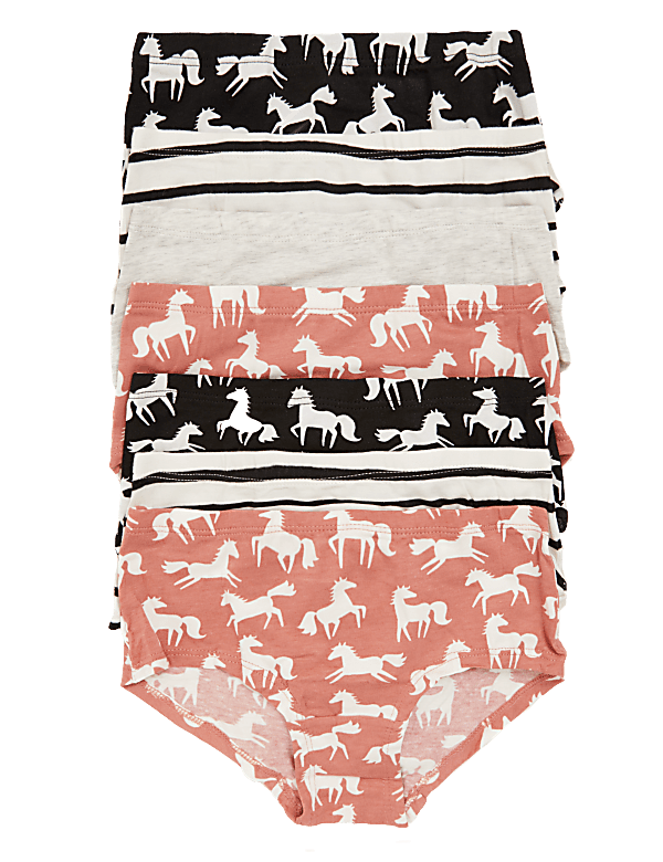 7pk Cotton with Stretch Unicorn Shorts (2-16 Yrs)