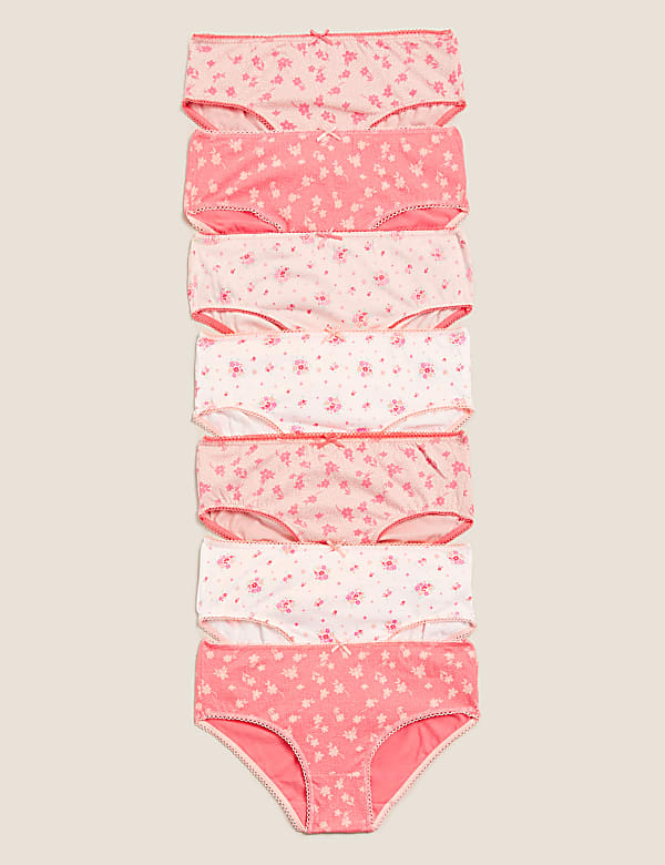 7pk Pure Cotton Ditsy Floral Knickers (2-16 Yrs)
