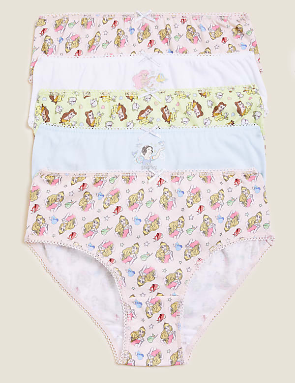 5pk Pure Cotton Disney Princess™ Knickers (2-12 Yrs)