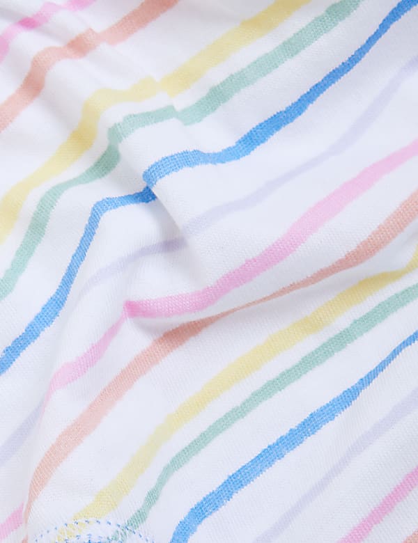 7pk Pure Cotton Zebra & Striped Knickers (2-16 Yrs)