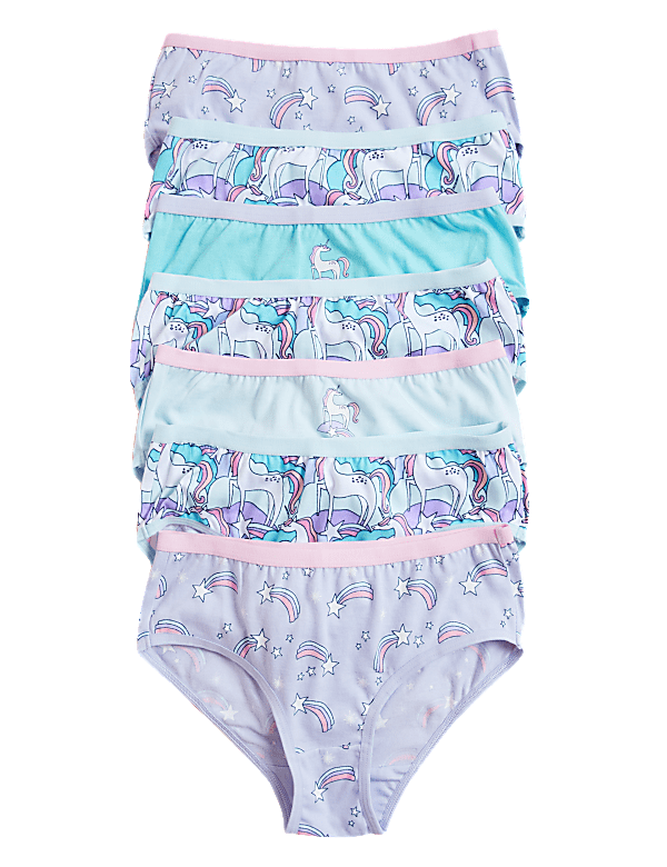 7pk Pure Cotton Unicorn & Star Knickers