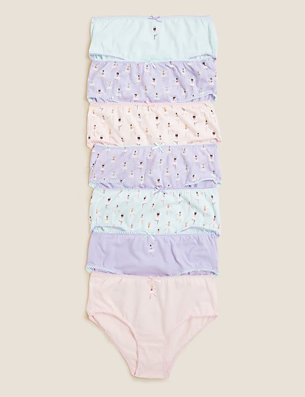 7pk Pure Cotton Ballerina Knickers (18 Mths - 14 Yrs)