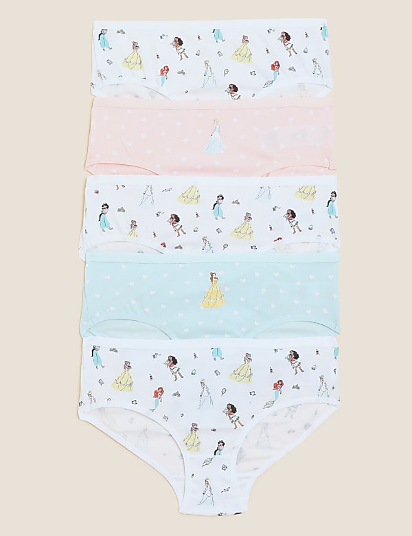 5pk Pure Cotton Disney Princess™ Knickers (2-12 Yrs)