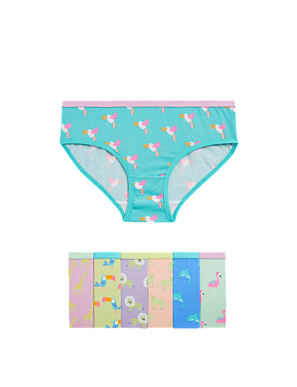 7pk Pure Cotton Animal Knickers