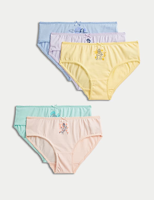 Lot de 5 culottes 100 coton a motif princesse Disney du 2 au 10 ans