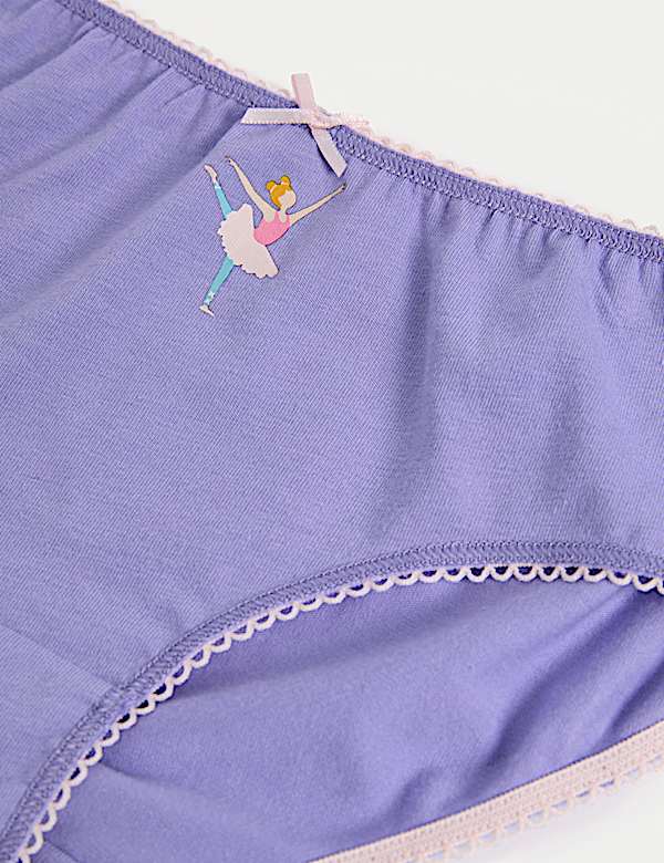 7pk Cotton with Stretch Ballerina Knickers (2-12 Yrs)