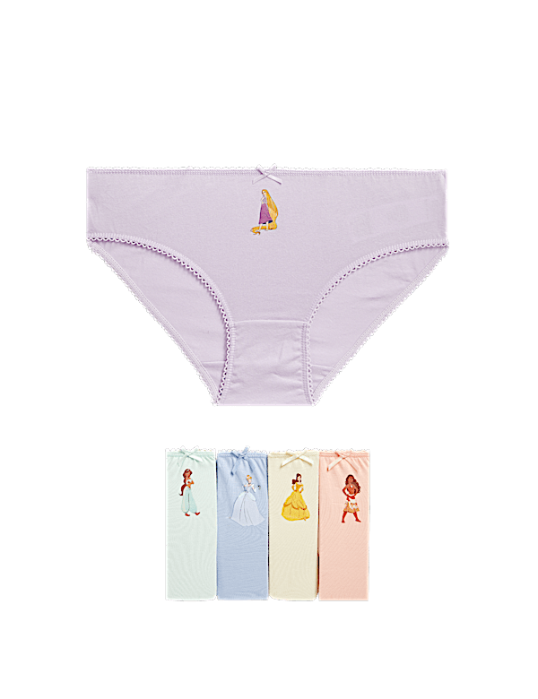 5pk Cotton with Stretch Disney Princess™ Knickers (2-10 Yrs)