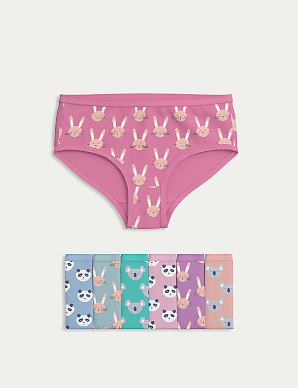 7pk Cotton with Stretch Animal Knickers (2-12 Yrs) - US