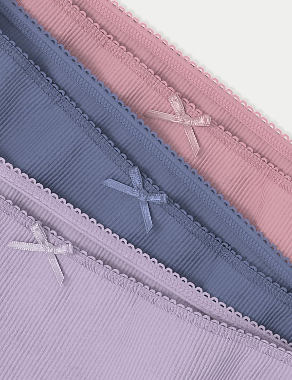 7pk Cotton with Stretch Ribbed Knickers (2-12 Yrs)