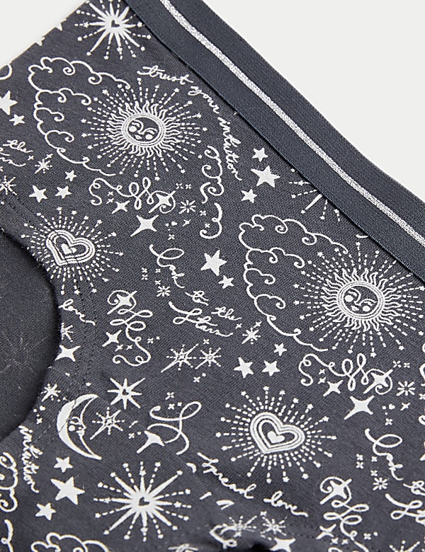 7pk Cotton with Stretch Cosmic Knicker Shorts (5-16 Yrs)