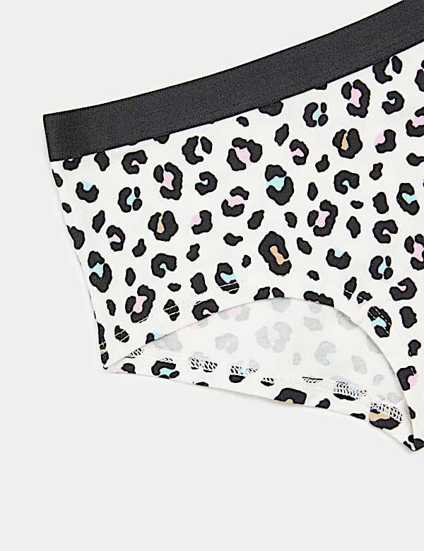 7pk Cotton with Stretch Leopard Shorts (5-16 Yrs)