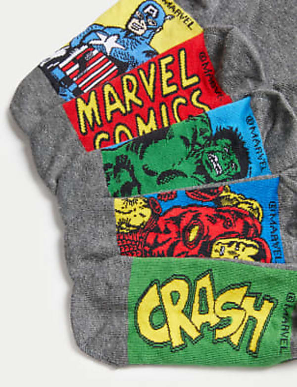 5pk Cotton Blend Marvel™ School Socks