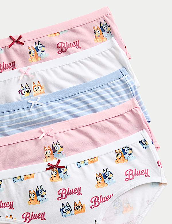 5 Pack Cotton Rich Bluey&trade; Knickers (2-8 Yrs) - RO