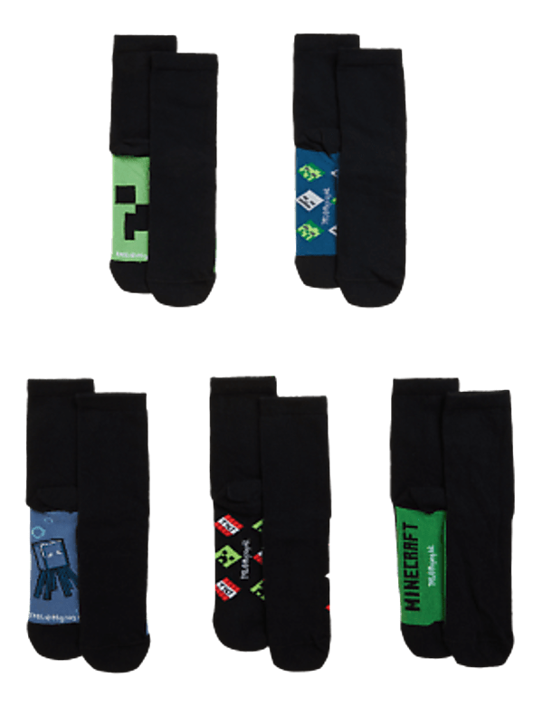 5pk Minecraft™ School Socks