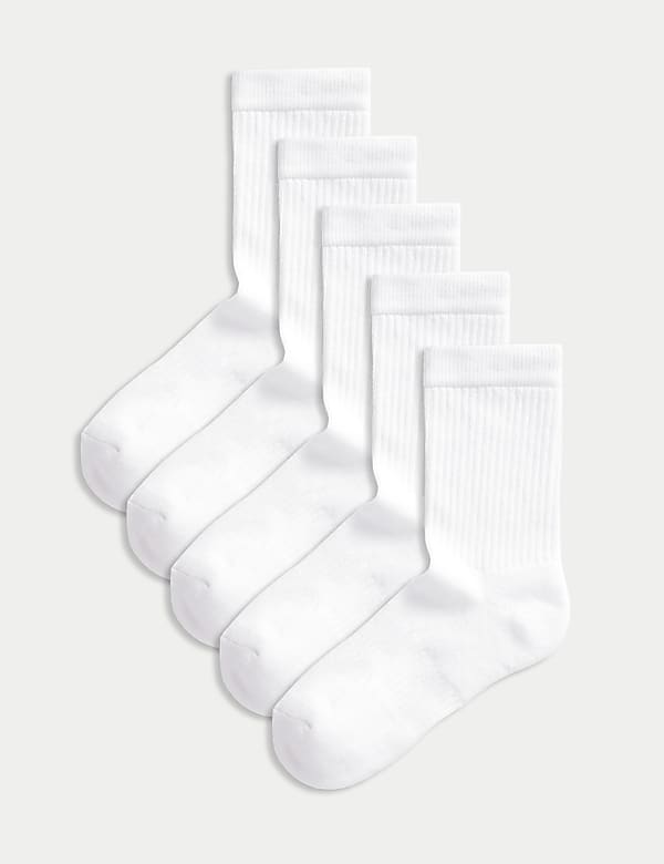 Pack de 5 pares de calcetines deportivos de algodón (6&nbsp;pequeño-10,5&nbsp;grande) - US