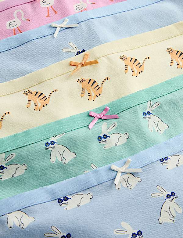 7 Pack Cotton Rich Animal Print Knickers (18 Months - 14 Years) - BN