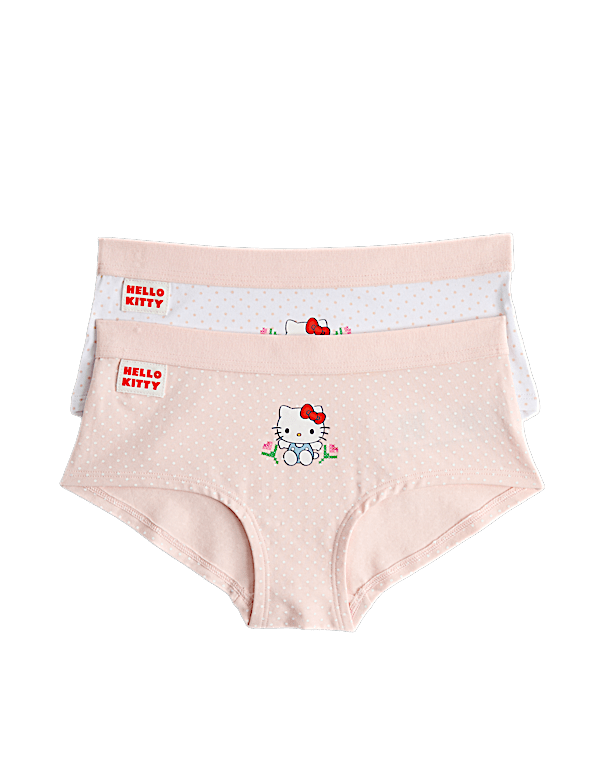 2 Pack Cotton Rich Hello Kitty&trade; Shorts (5-16 Yrs)